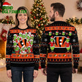 Cincinnati Bengals Grinch Santa Characters Ugly Christmas Sweater