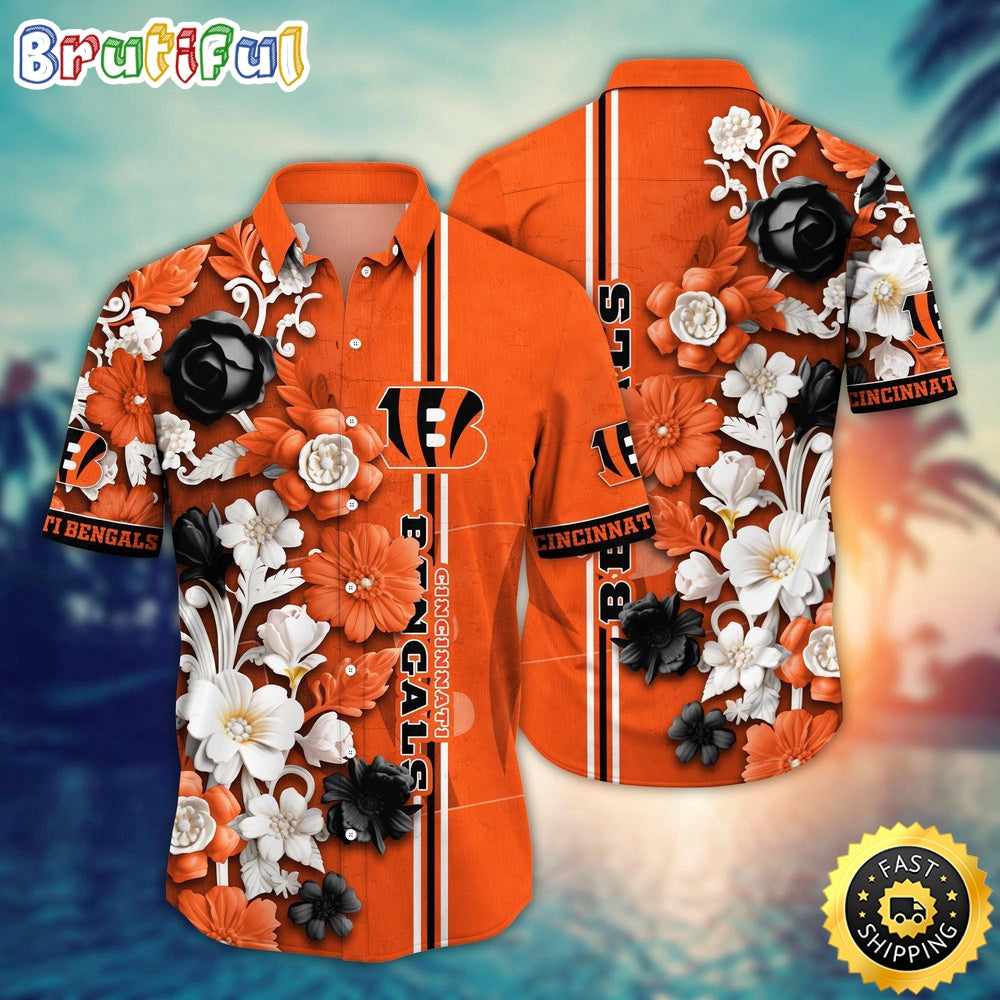 Cincinnati Bengals Hawaii Shirt Flower Aloha Shirt For Football Fans