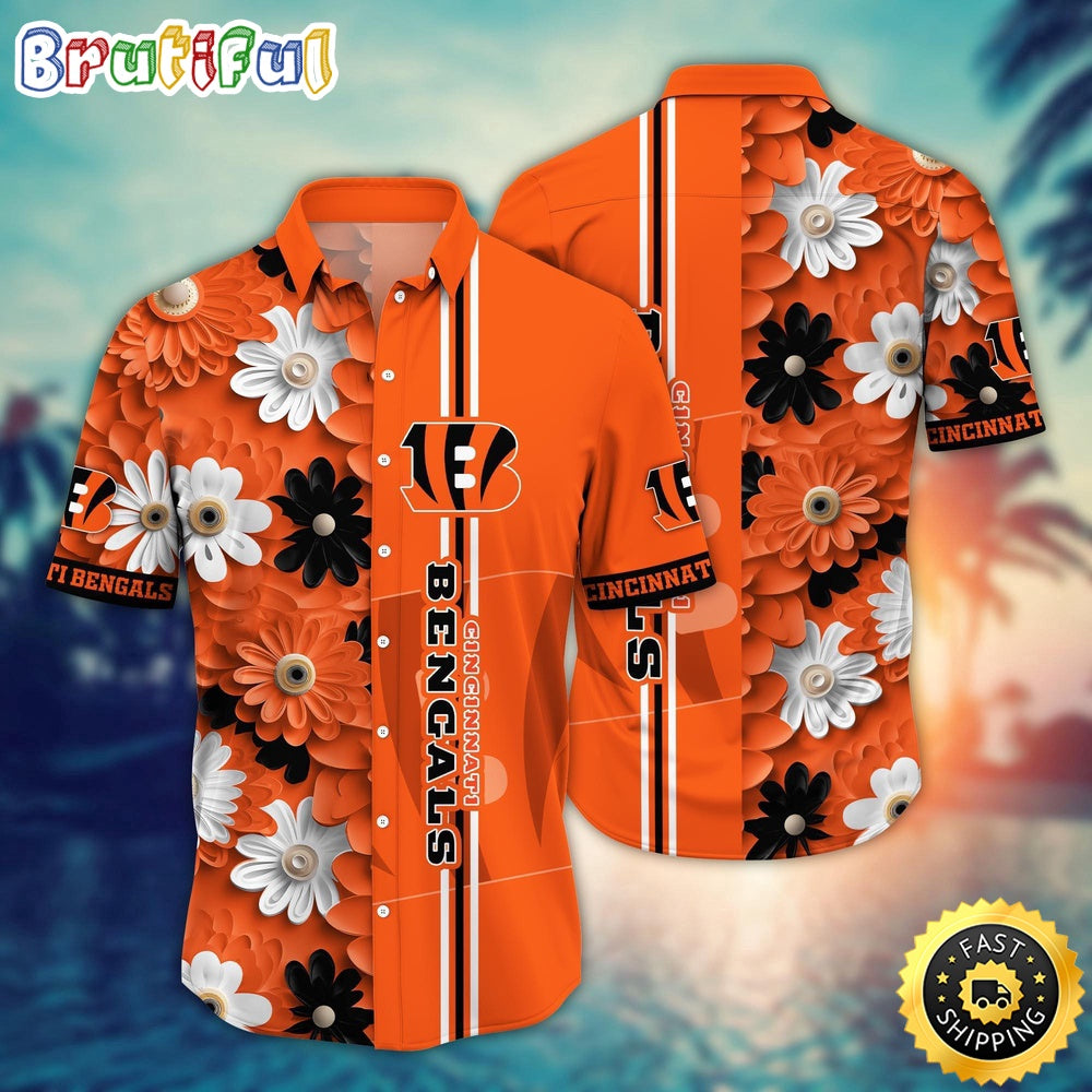 Cincinnati Bengals Hawaii Shirt Flower Sporty And Stylish