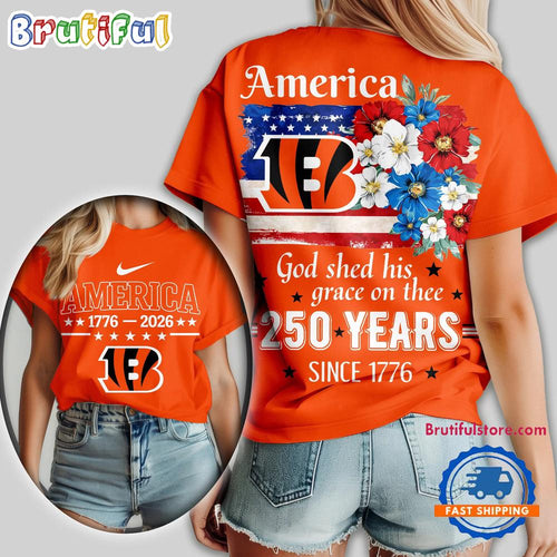 Cincinnati Bengals NFL America God Shed His Grace On Thee Unisex T Shirt