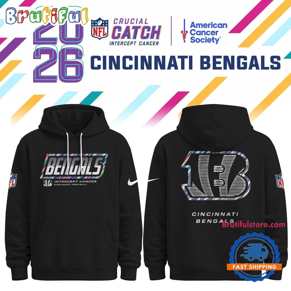 Cincinnati Bengals NFL Crucial Catch 2026 Limited Edition Black Hoodie Shirt