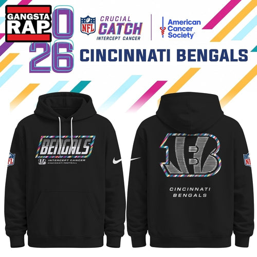 Cincinnati Bengals NFL Crucial Catch 2026 Limited Edition Black Hoodie Shirt, Football New Design Shirt