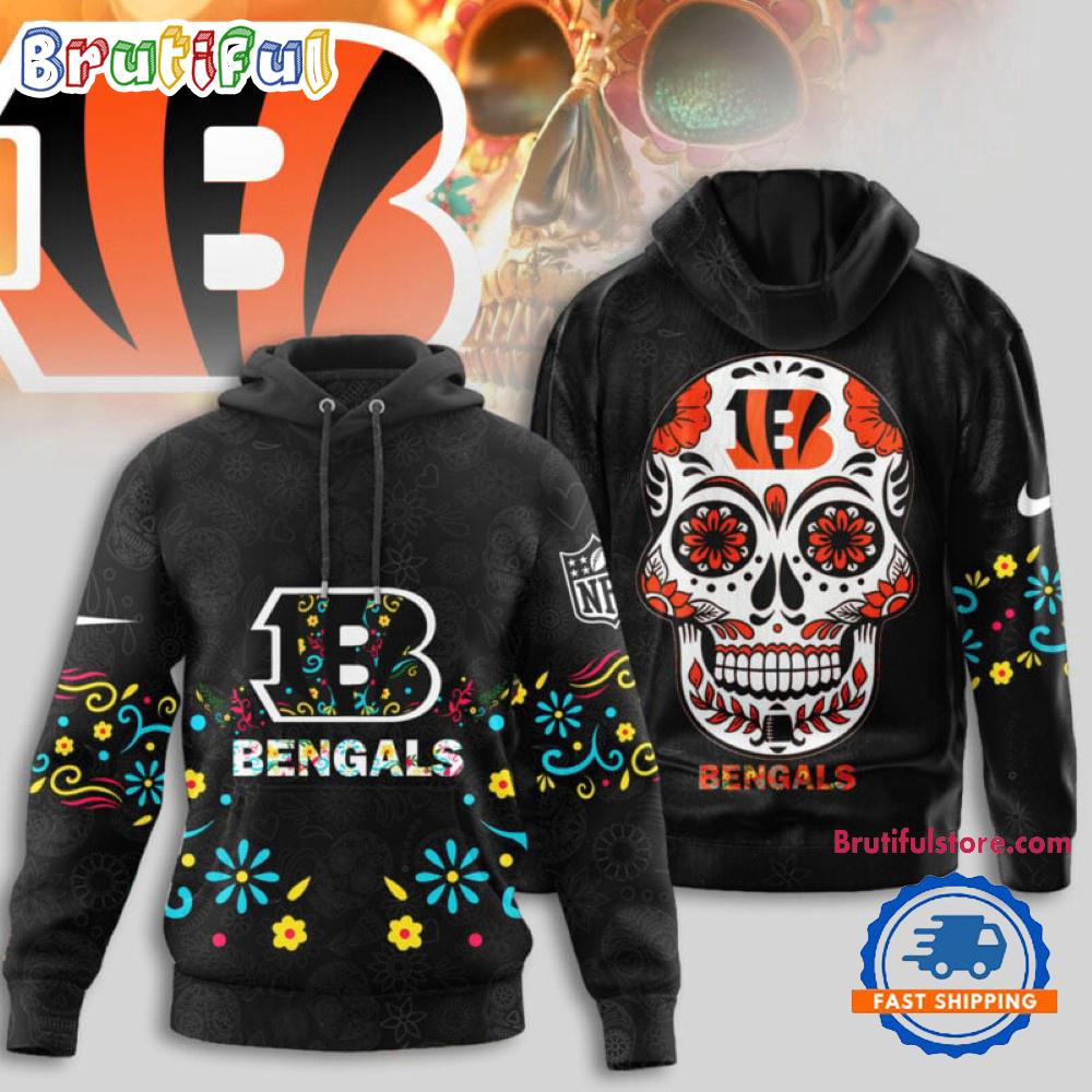 Cincinnati Bengals NFL Dia de los Muertos Limited Editions Hoodie Shirt