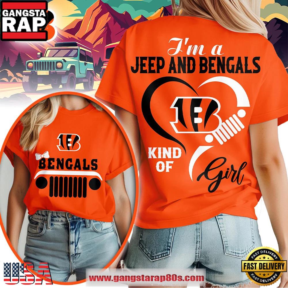 Cincinnati Bengals NFL Jeep Girl Women’s T Shirt