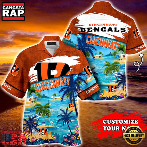 Cincinnati Bengals NFL Custom Name New Design Hawaiian Shirt