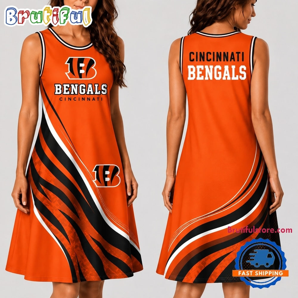 Cincinnati Bengals NFL Team Pride Women’s Sleeveless Dress