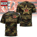 Cincinnati Bengals NFL Veterans US Army Camo New Design 3D Shirt , Football New Design Shirt Hoodie T-Shirt
