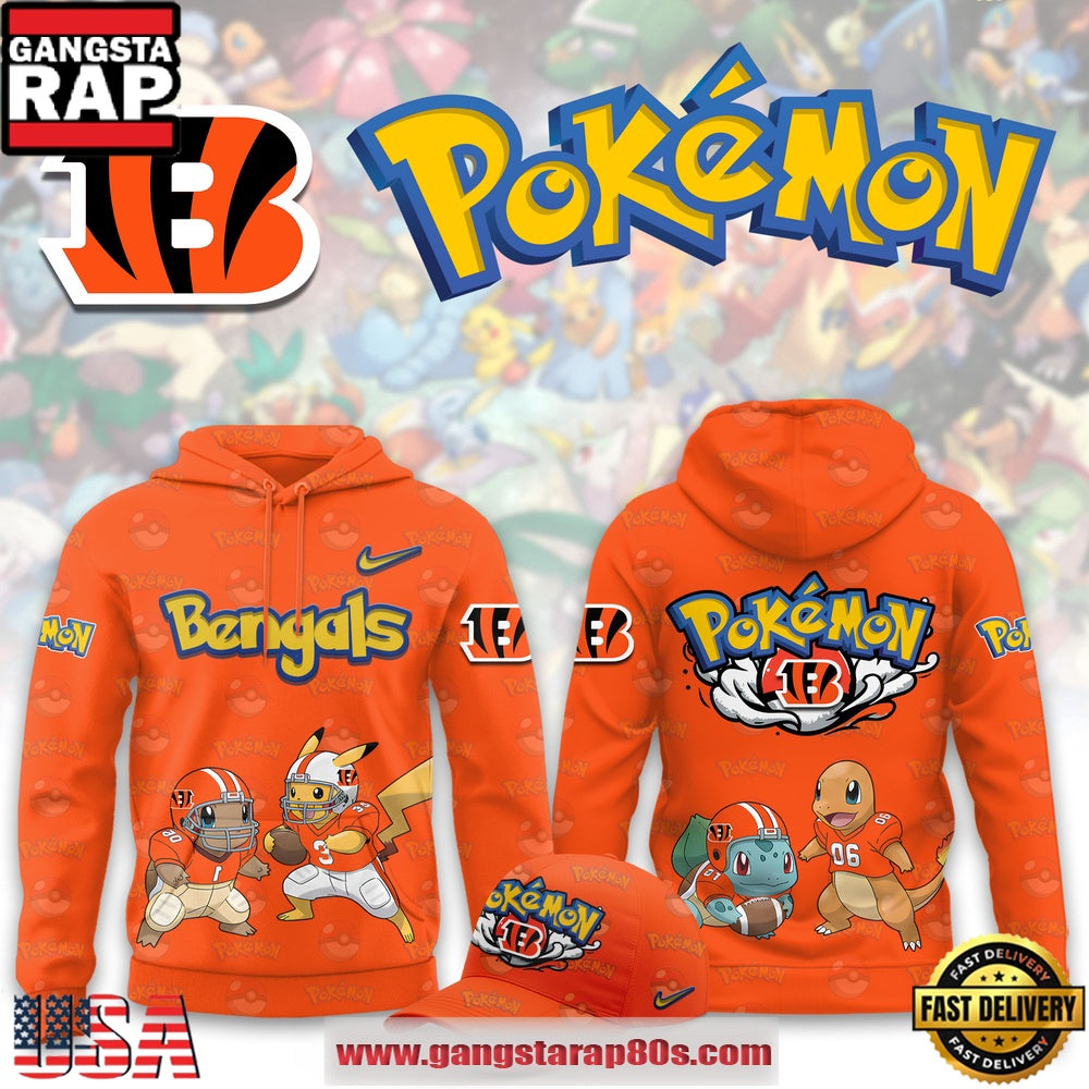Cincinnati Bengals NFL x Pokemon Unique Sports Design Hoodie Shirt