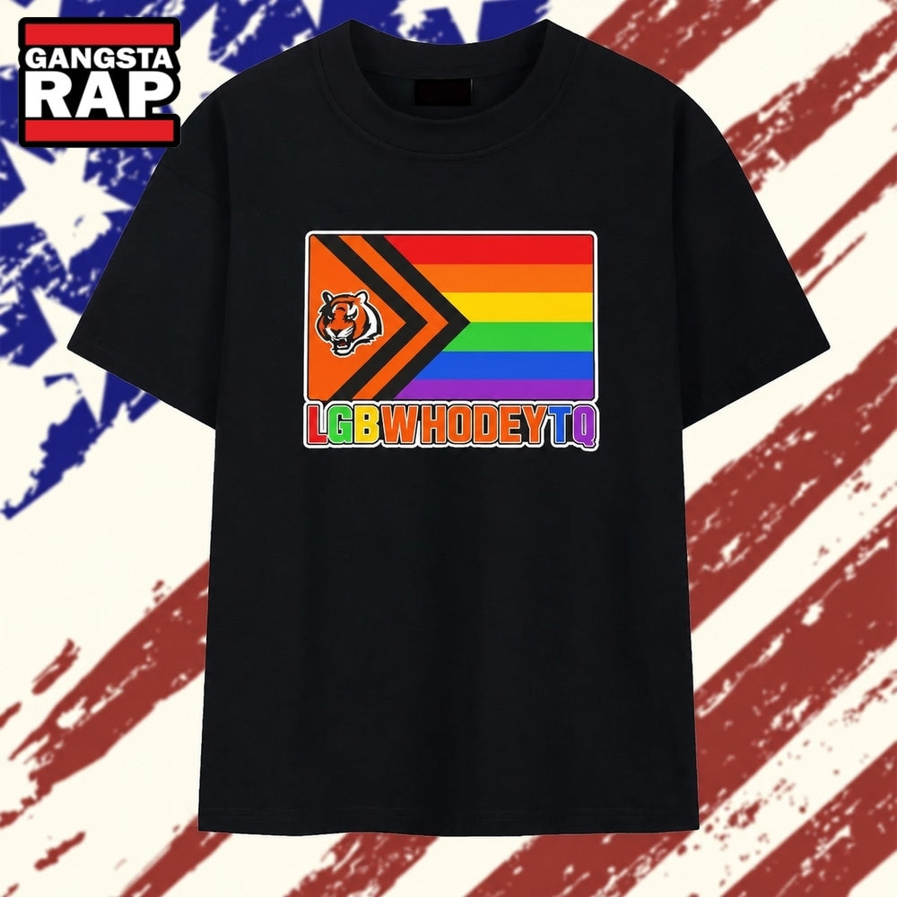 Cincinnati Bengals pride flag LGBWhodeyTQ T Shirt , Vintage Trending Shirt