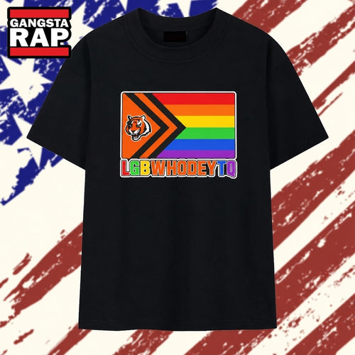 Cincinnati Bengals pride flag LGBWhodeyTQ T Shirt , Vintage Trending Shirt