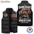 Cincinnati Bengals Sporty Mascot Design Sleeveless Puffer Jacket
