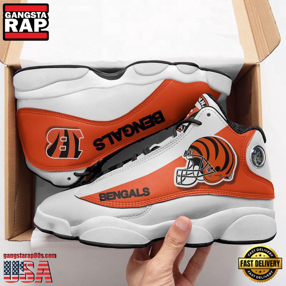 NFL Cincinnati Bengals Team New Design Air Jordan 13 Running Sneakers Shoes