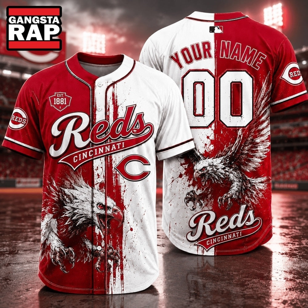 Cincinnati Reds 2026 MLB Eagle America Personalized Baseball Jersey