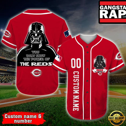 Cincinnati Reds Baseball Jersey Darth Vader Star Wars MLB Custom Name Number - MLB Fan Gifts
