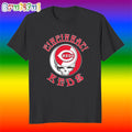 Cincinnati Reds Grateful Dead Skull T Shirt