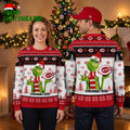 Cincinnati Reds Grinch Santa Hat Cincinnati Reds Logos Ugly Christmas Sweater