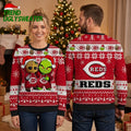 Cincinnati Reds Groot And Grinch Ugly Christmas Sweater