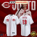 Cincinnati Reds Joey Votto Forever Number 19 Thank You Baseball Jersey