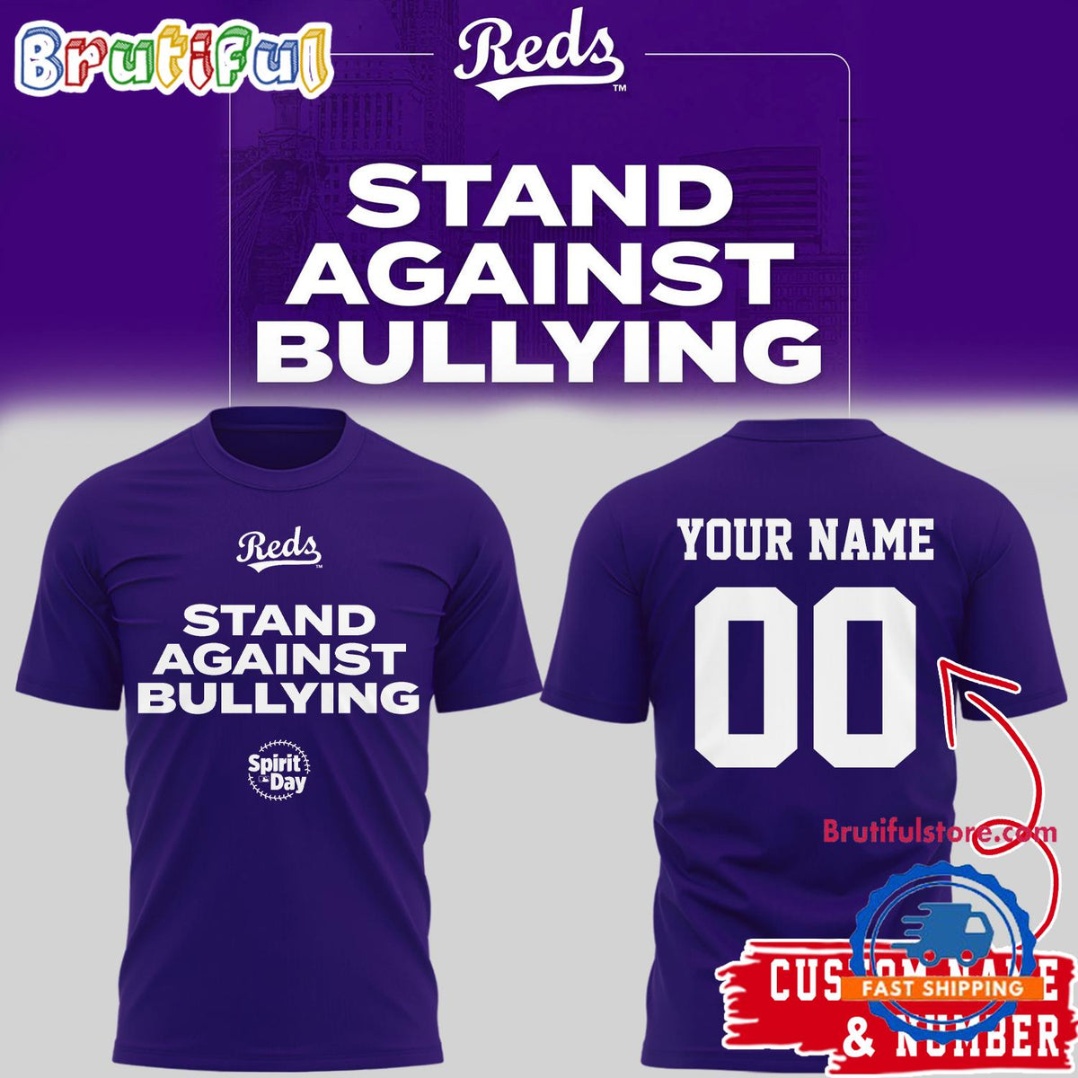 Cincinnati Reds Special Edition Stand Against Bullying T Shirt