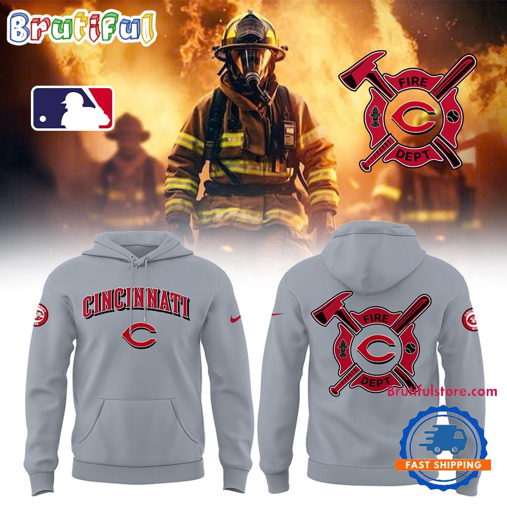 Cincinnati Reds x Firefighter Appreciation Night Hoodie T-Shirt