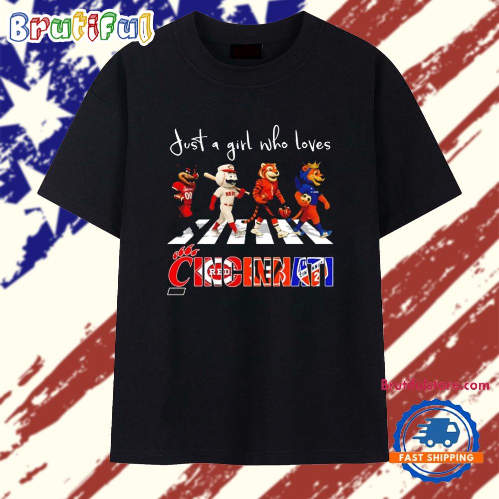 Cincinnati Team Just a Girl Who Loves Abbey Road T Shirt