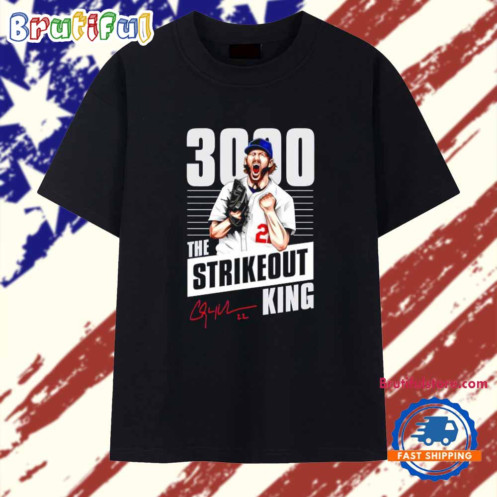 Clayton Kershaw 3000 The Strikeouts King Signature T Shirt