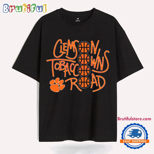 Clemson Owns Tobacco Road Clemson Tigers Mens Basketball T Shirts