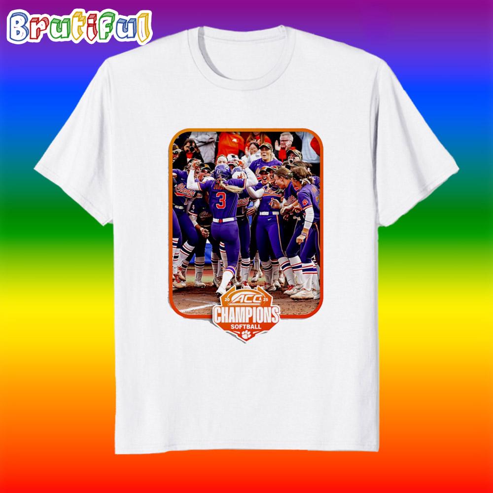Clemson Softball 2025 Acc Champions Poster T Shirt