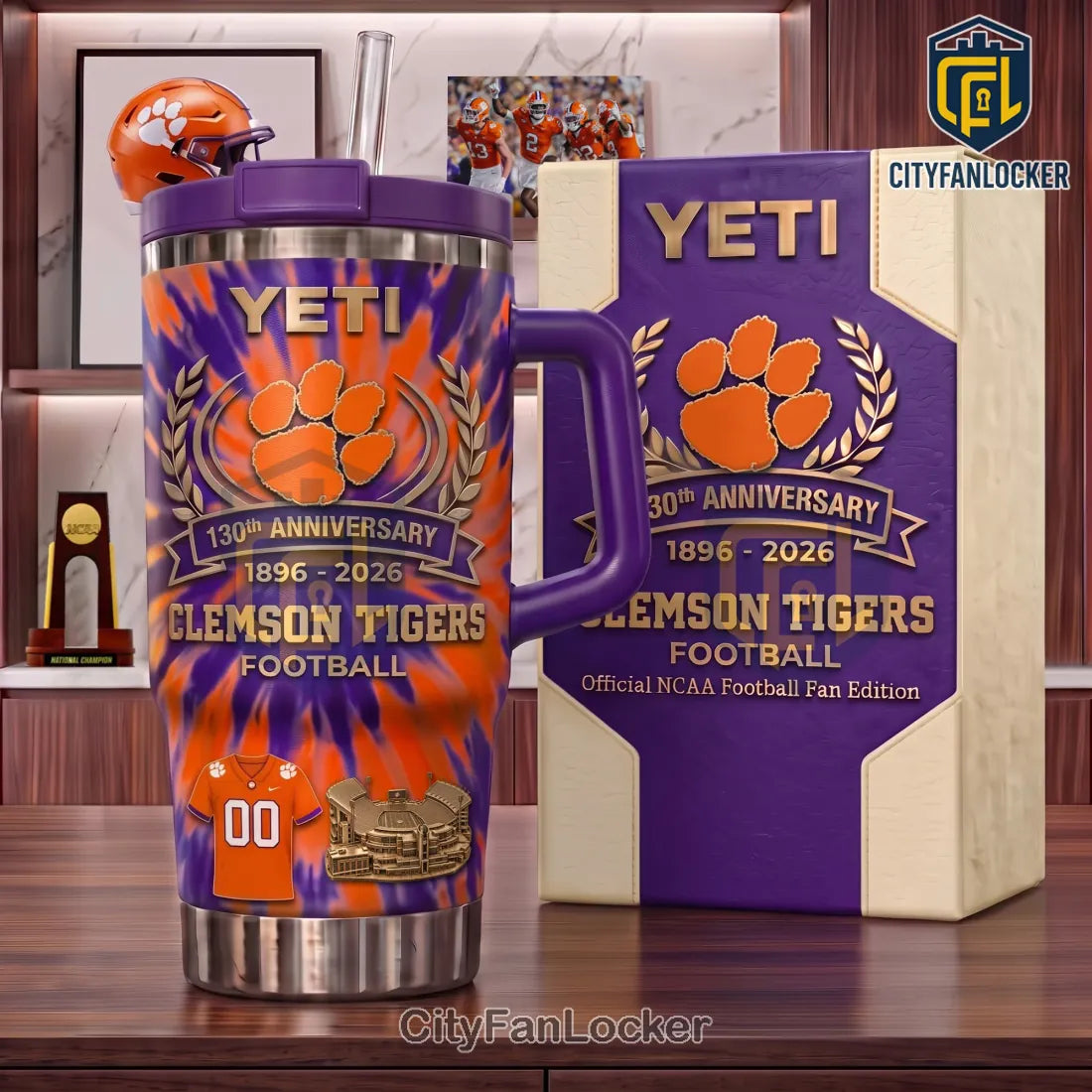 Clemson Tigers 130th Anniversary Stanley Tumbler