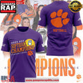 Clemson Tigers 2025 ACC Softball Champions Limited Unisex T Shirt