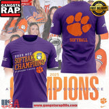 Clemson Tigers 2025 ACC Softball Champions Limited Unisex T Shirt