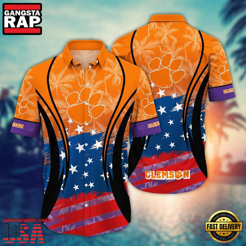 MLB Clemson Tigers Team Logo Hot Summer Aloha Hawaiian Shirt