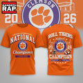 Clemson Tigers NCAA Road to Glory 2026 Football Champions 3D Shirt Hoodie T-Shirt