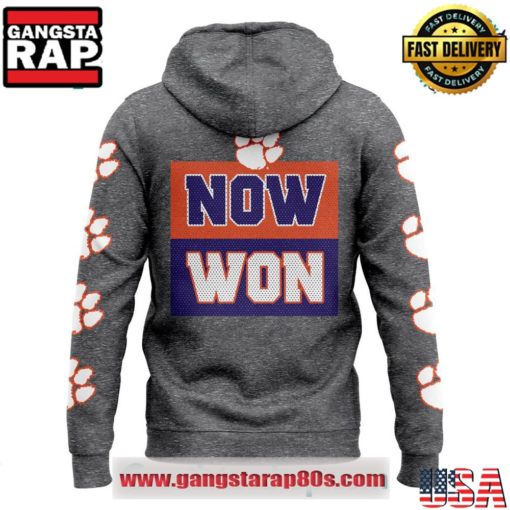 Clemson Tigers Now Won Special Edition Grey Unisex 3D Hoodie