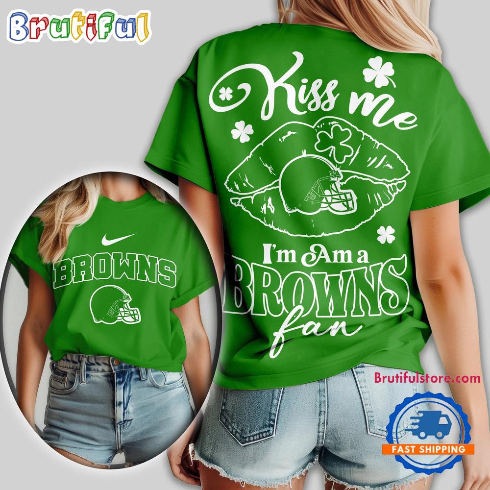 Cleveland Browns 2026 NFL Kiss Me St. Patricks Day All Over Print Shirt