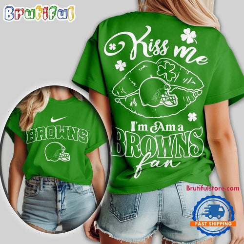Cleveland Browns 2026 NFL Kiss Me St. Patricks Day All Over Print Shirt