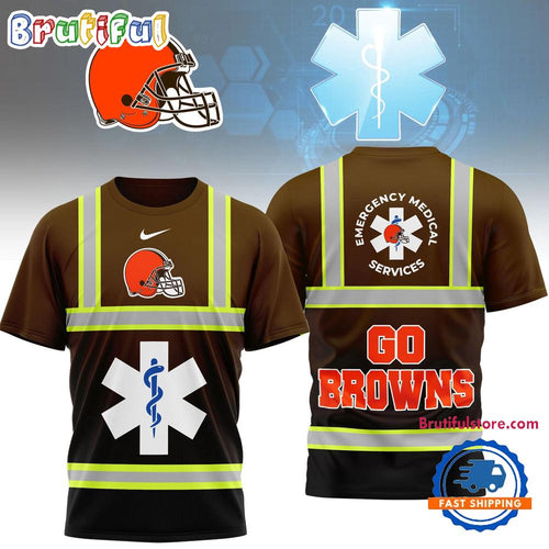 Cleveland Browns 2026 NFL National EMT & Paramedic Day Special New 3D Shirt