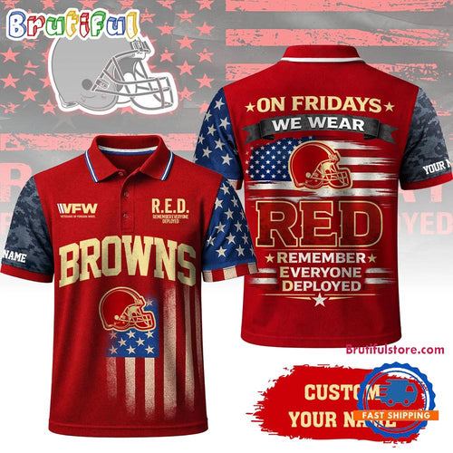 Cleveland Browns 2026 NFL Red Friday Limited Edition Polo Shirt