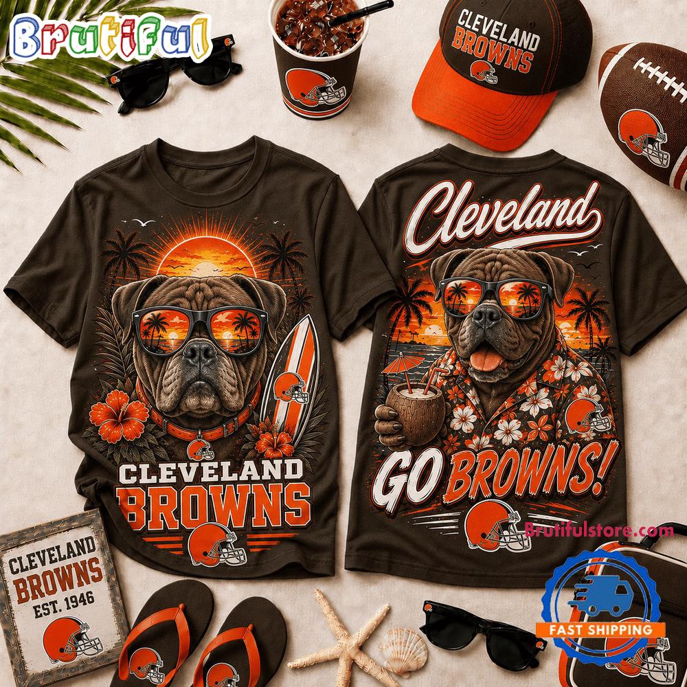 Cleveland Browns 2026 NFL Summer Tropical New Design 3D Shirt