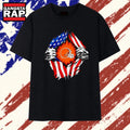 Cleveland Browns American flag ripped chest T Shirt