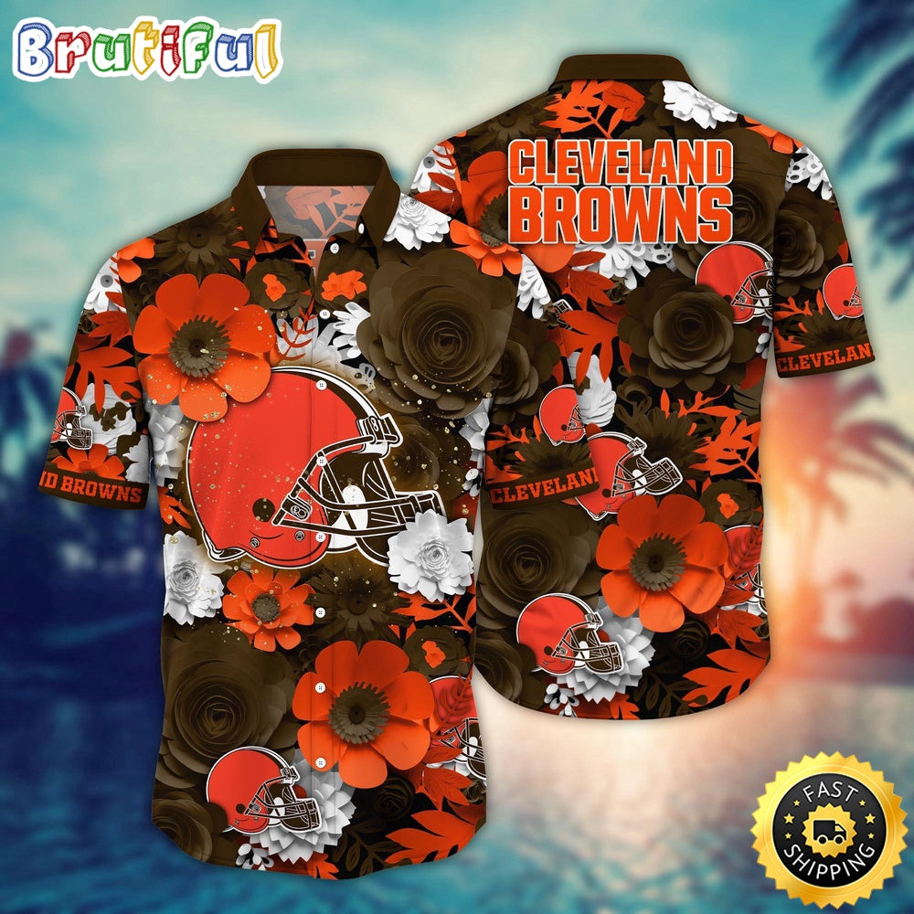 Cleveland Browns Hawaii Shirt Flower Colorful Coastal Wear