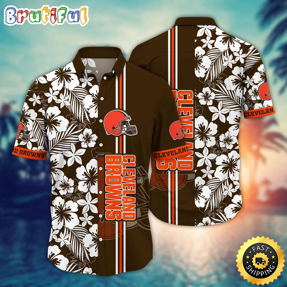 Cleveland Browns Hawaii Shirt Flower Exotic Island Fashion