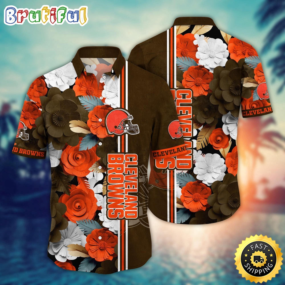 Cleveland Browns Hawaii Shirt Flower Laid Back Hawaiian Charm