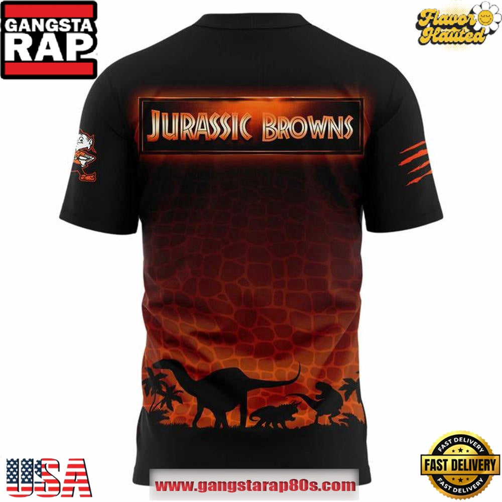 Cleveland Browns Jurassic Park 2025 Special 3D T Shirt