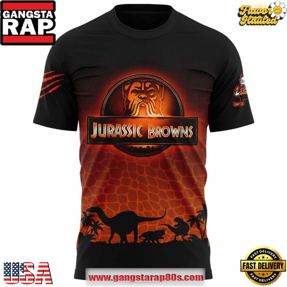 Cleveland Browns Jurassic Park 2025 Special 3D T Shirt