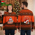 Cleveland Browns Myles Garrett 95 Santa Hat Helmet Ugly Christmas Sweater