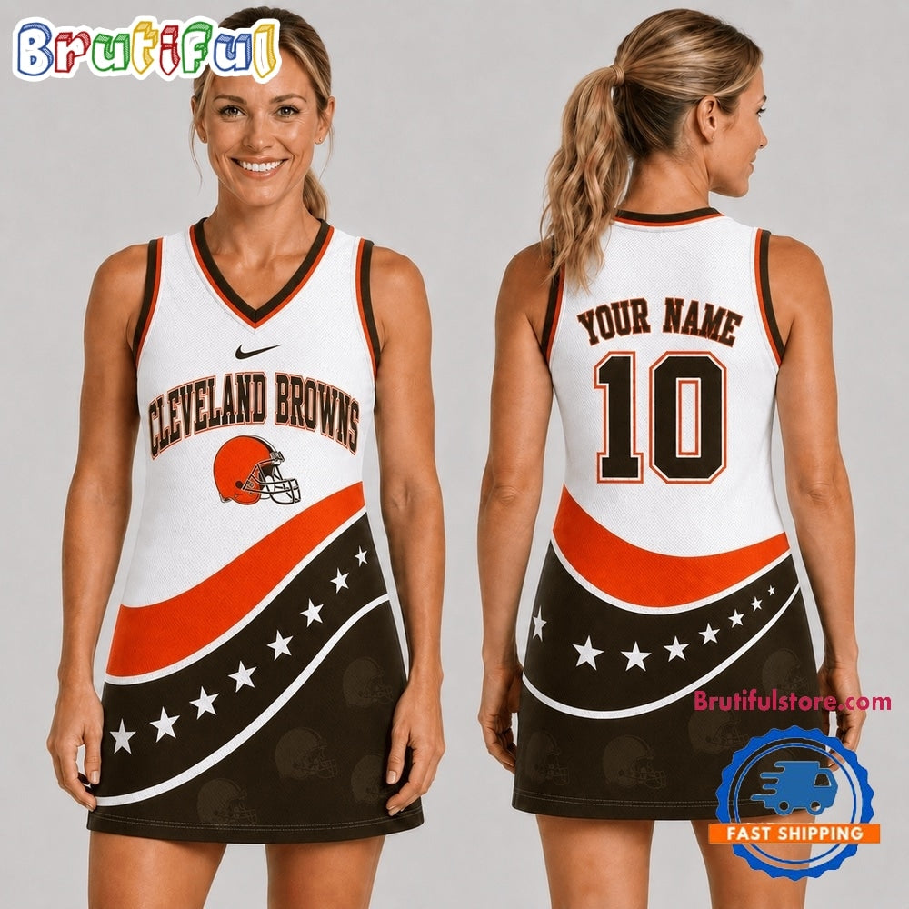 Cleveland Browns NFL Bold Team Pride Women Basketball Jersey Dress