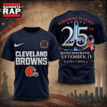 Cleveland Browns NFL Honoring 25 Years Remembering September 11 T Shirt, Football New Design Shirt
