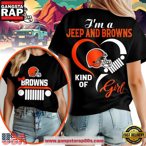 Cleveland Browns NFL Jeep Girl Women’s Black Shirt