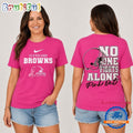 Cleveland Browns NFL No One Fight Alone Pink Out T Shirt